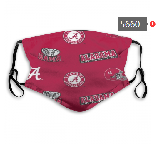 2020 NCAA Alabama Crimson Tide #4 Dust mask with filter
